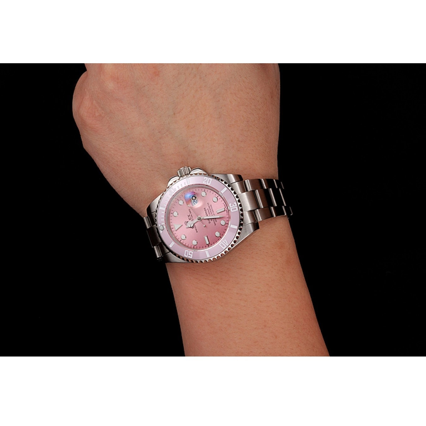 AAA Replica Watches Submariner Stainless Bracelet Dial Steel Pink Rolex Bezel 1453980 Swiss Pink 0816